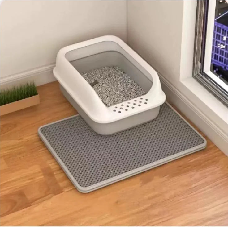 Dual-Layer No-Track Litter Mat