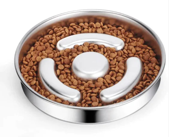 Stainless Pet Slow-Eating Bowl