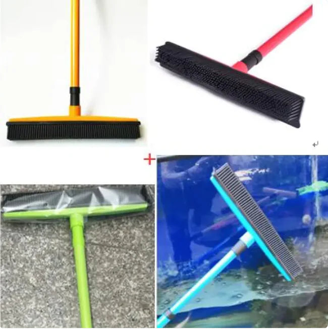 Extendable Pet Hair Removal Rubber Broom