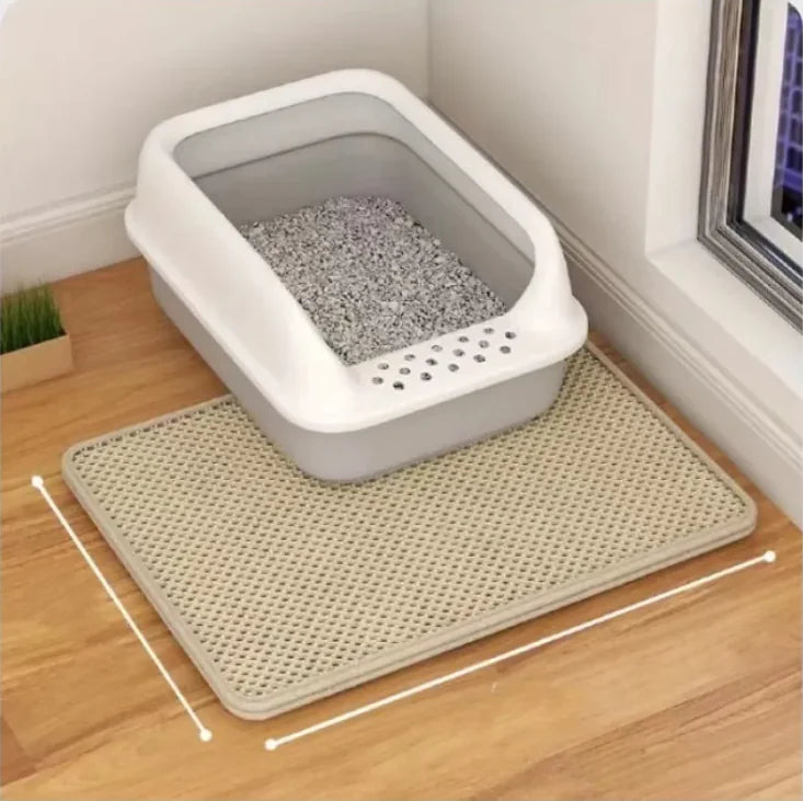 Dual-Layer No-Track Litter Mat