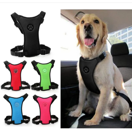 Dog supplies Breathable mesh chest straps Pet car safety chest back