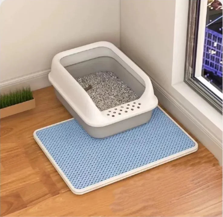 Dual-Layer No-Track Litter Mat