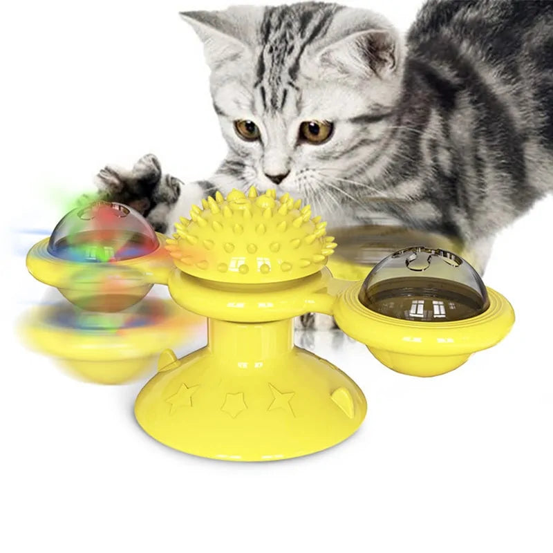 Pet Interactive Turntable Windmill Ball Toy