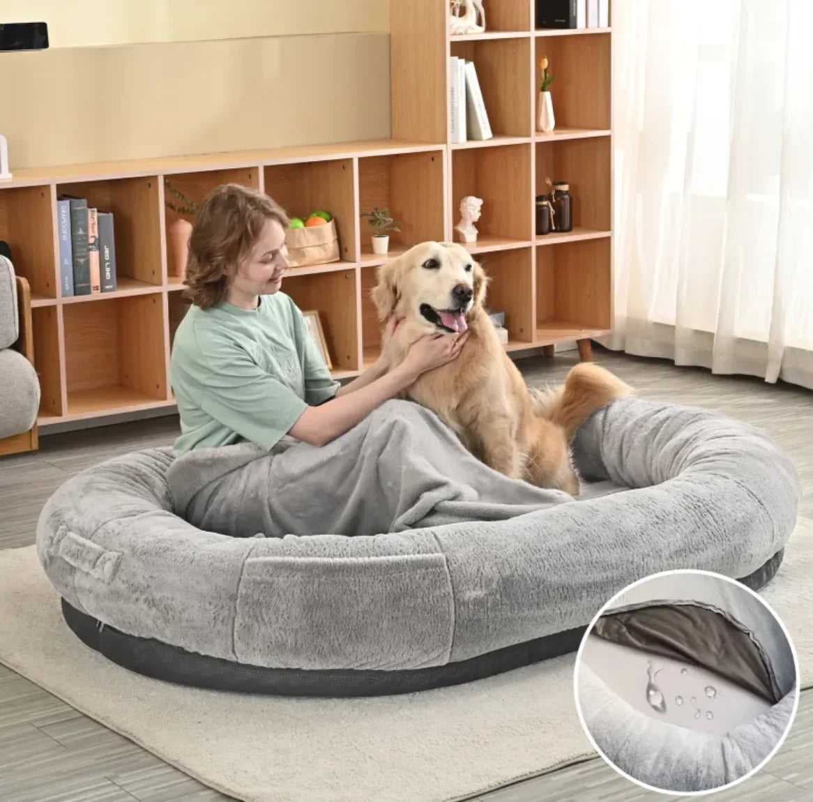 Dual Comfort Human-Pet Lounger