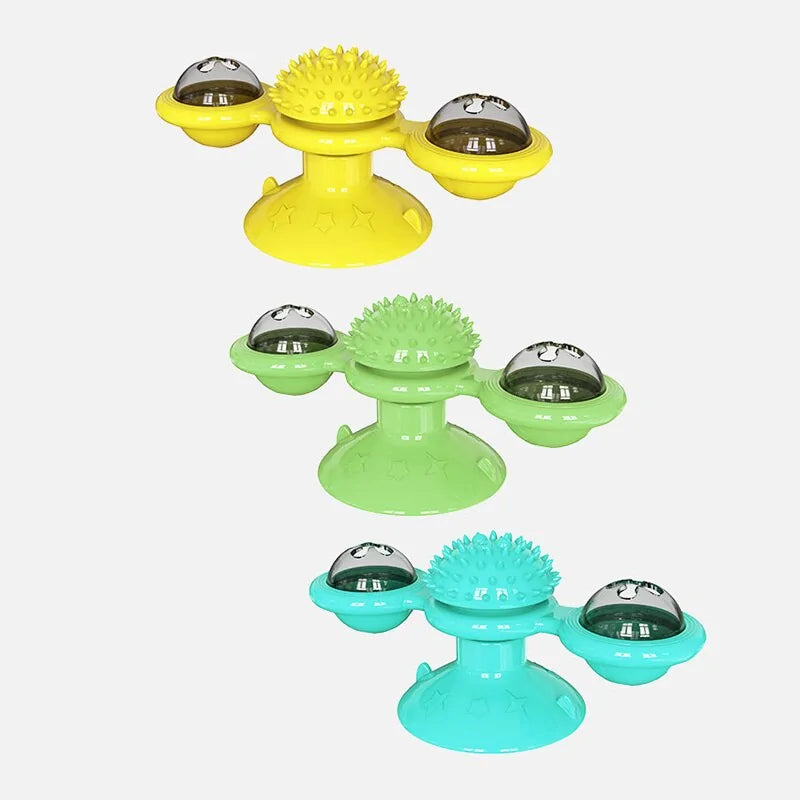 Pet Interactive Turntable Windmill Ball Toy