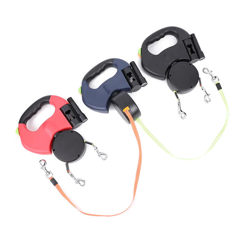 EasyRetract Dual Dog Leash